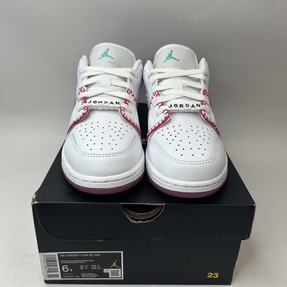 Nike Shoes Air Jordan 1 Retro Low GS SE “Knit/Light Bordeaux” 2023 - Picture 2 of 5